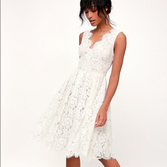 Lulu S Dresses White Bridal Shower Dress Poshmark